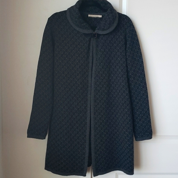 Chiaramente Made in Italy Wool Long Sweater Coat - Picture 2 of 14